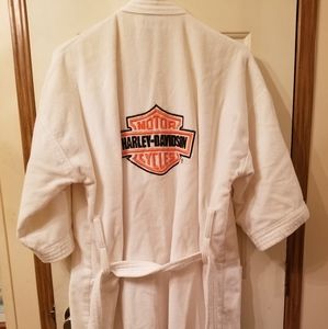 Harley Davidson white bath robe